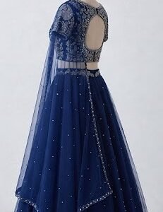 Premium lehenga set back view for festive occasions