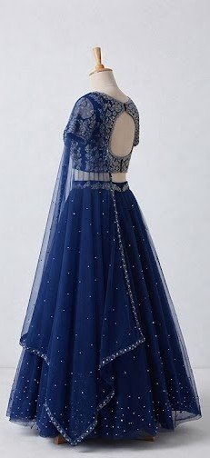 Premium lehenga set back view for festive occasions