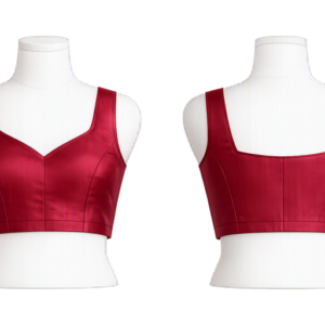 maroon Princess cut saree blouse custom stitched