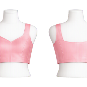 blush pink princess‑cut blouse