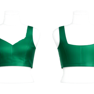 emerald green princess‑cut blouse