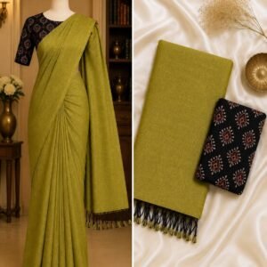 handloom-khadi-cotton-saree-printed-blouse-australia